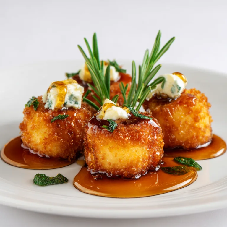 Crispy Fried Goat Cheese with Tarragon and Honey Recipe | Easy Gourmet Appetizer