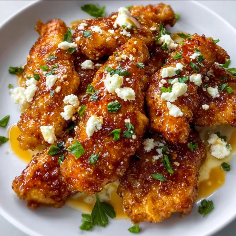 Crispy Hot Honey Feta Chicken Recipe | Sweet & Spicy Savory Delight