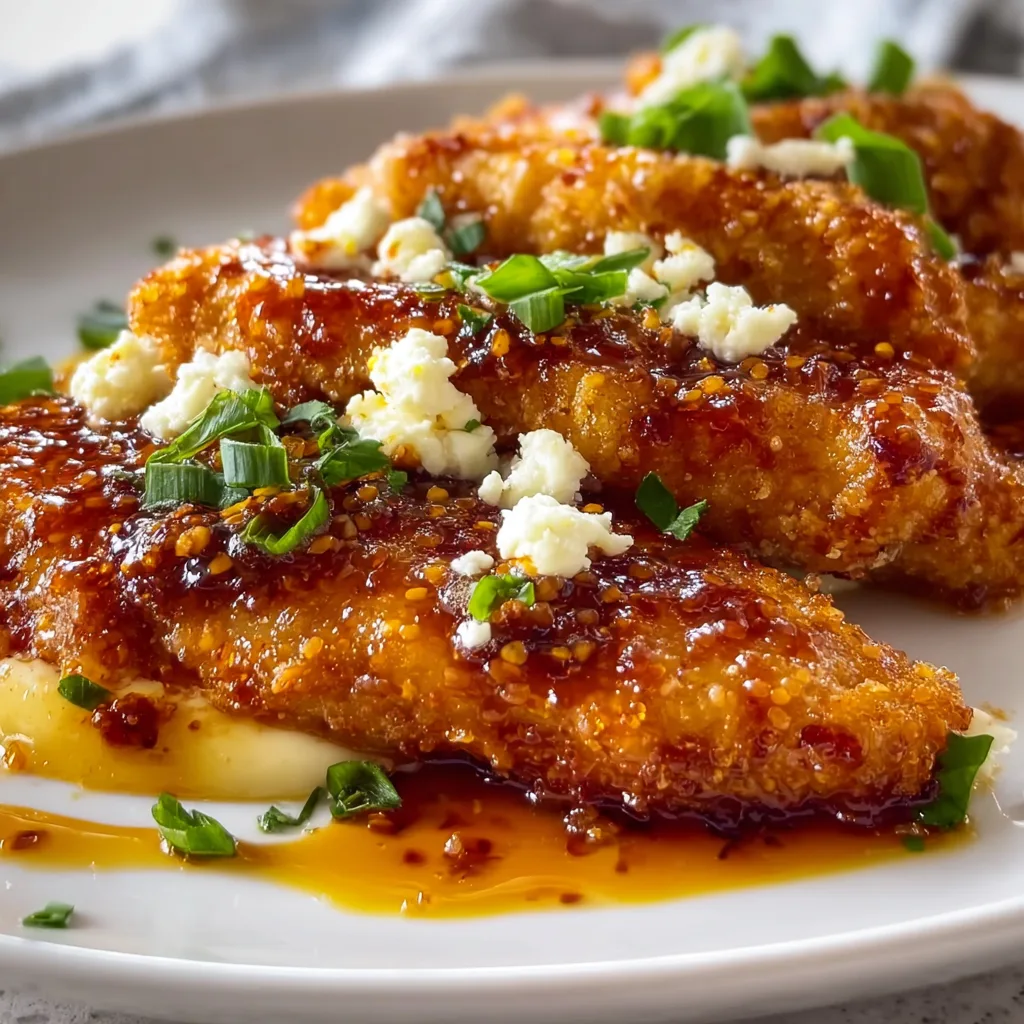 Crispy Hot Honey Feta Chicken Recipe | Sweet &amp; Spicy Savory Delight