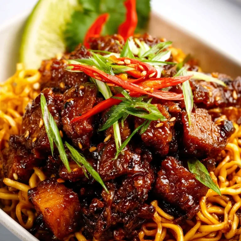 Crispy Beef with Spicy Saucy Noodles | Delicious Spicy Asian Stir-Fry Recipe