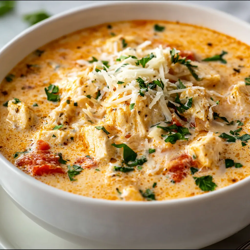 Creamy Crock Pot Chicken Parmesan Soup Recipe – Easy Slow Cooker Comfort Food