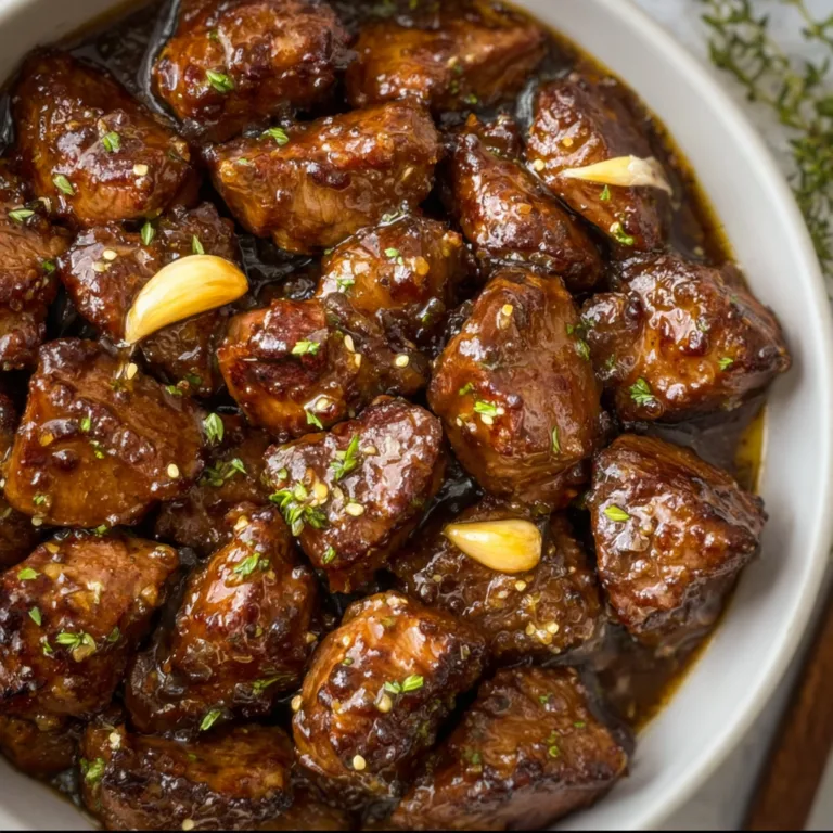Tender Crockpot Steak Bites with Garlic | Easy Slow Cooker Recipe