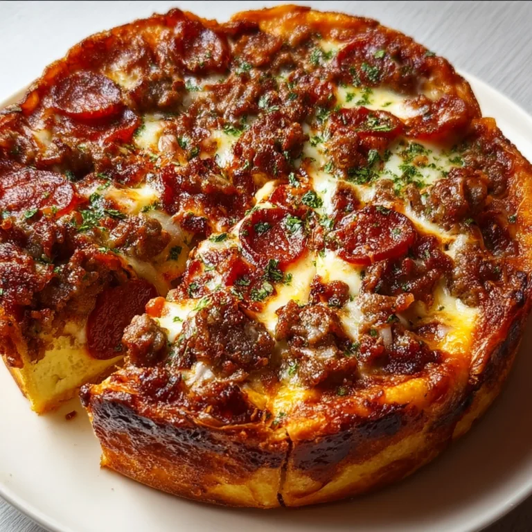 Deep-Dish Meat Lover’s Pizza Pie | Ultimate Hearty Pizza Recipe