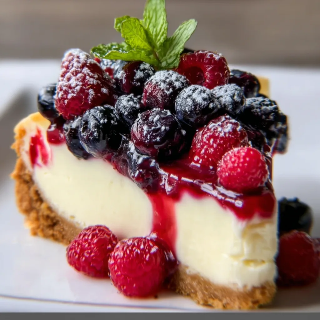 Delicious Vanilla Berry Cheesecake Recipe | Creamy &amp; Easy Dessert