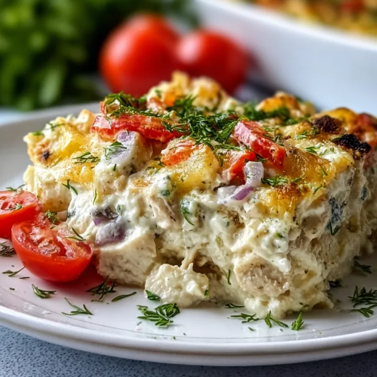Easy Dump-and-Bake Chicken Tzatziki Casserole Recipe | Quick &amp; Delicious Meal