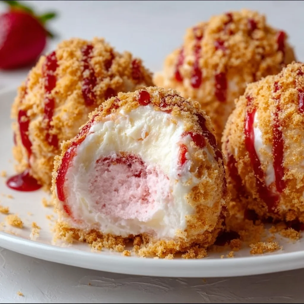 Easy Strawberry Cheesecake Crunch Balls Recipe | Quick &amp; Delicious Dessert Idea