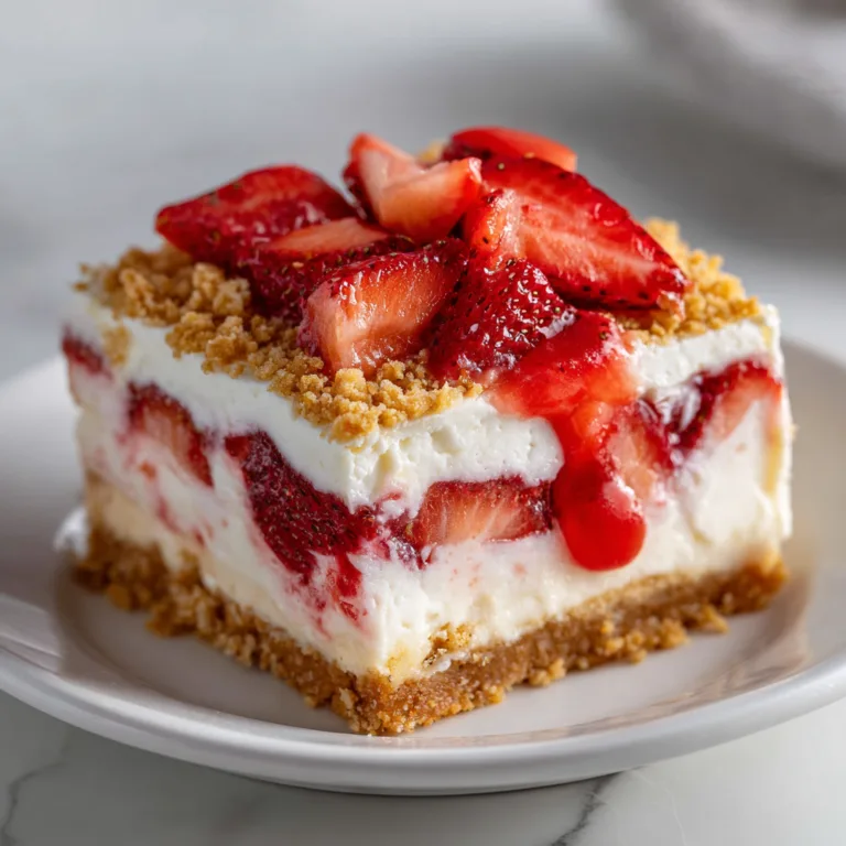 Easy Strawberry Cheesecake Crunch Bars Recipe – Quick & Delicious Dessert