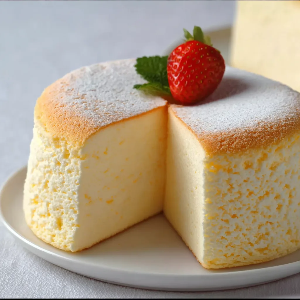 Fluffy Japanese Cotton Cheesecake Recipe | Light &amp; Airy Japanese Cheesecake