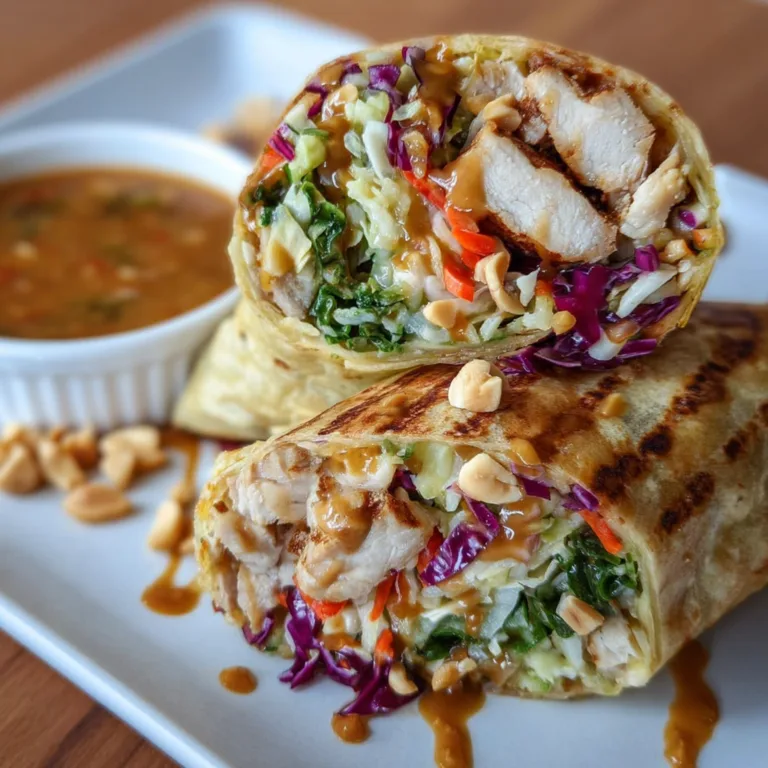 Fresh Thai Peanut Chicken Wrap | Easy, Flavorful & Healthy Recipe