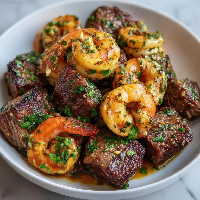 Garlic Butter Steak Bites and Shrimp Recipe | Easy & Delicious Surf and Turf Meal