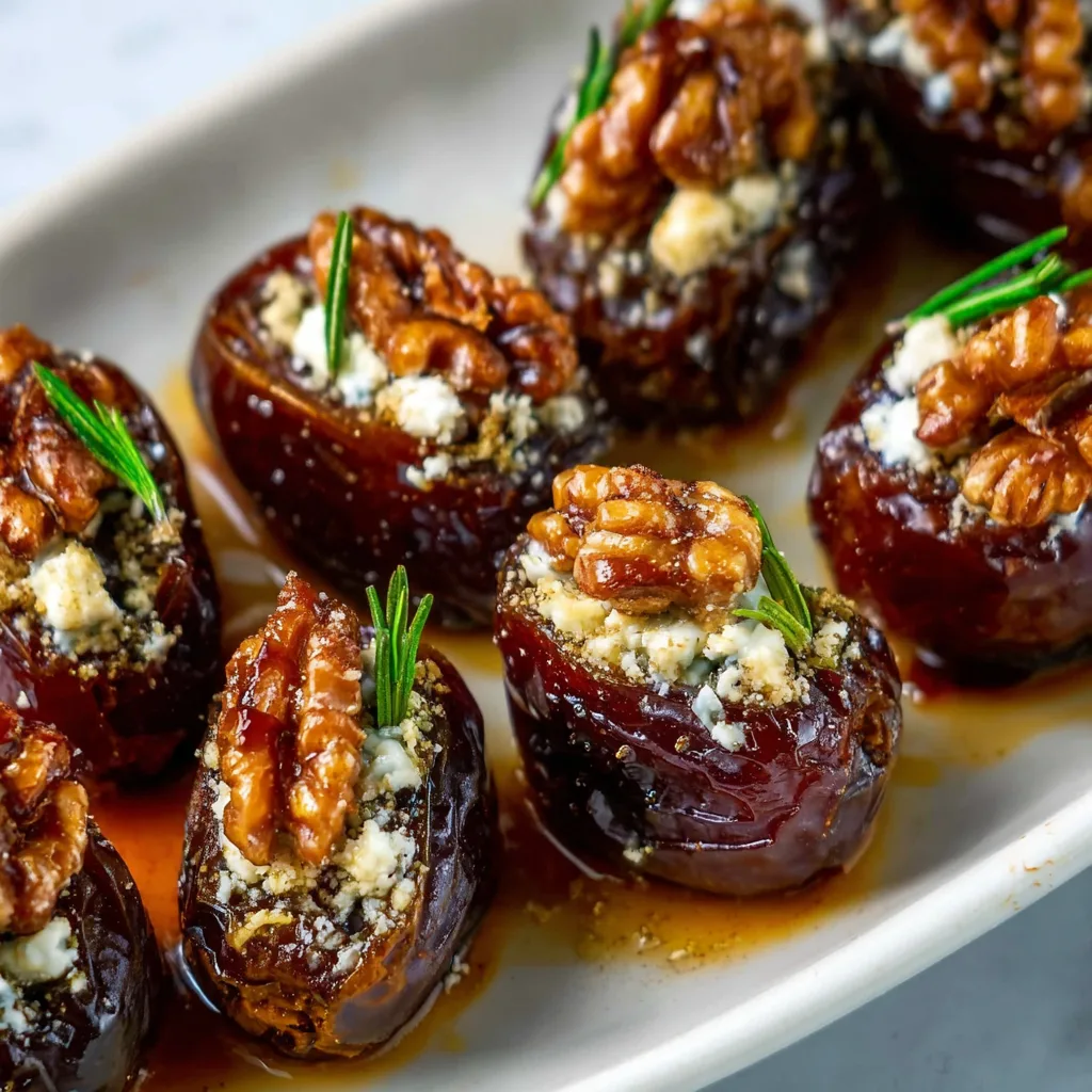 Gourmet Roasted Stuffed Dates with Goat Cheese | Easy Elegant Appetizer Recipe