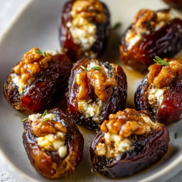 Gourmet Roasted Stuffed Dates with Goat Cheese | Easy Elegant Appetizer Recipe