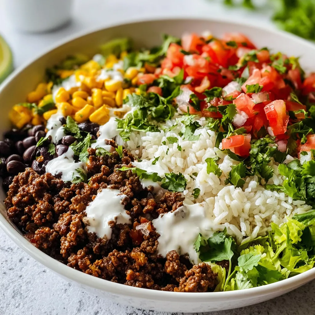 Ground Beef Burrito Bowl with Cilantro Rice | Easy &amp; Flavorful Recipe