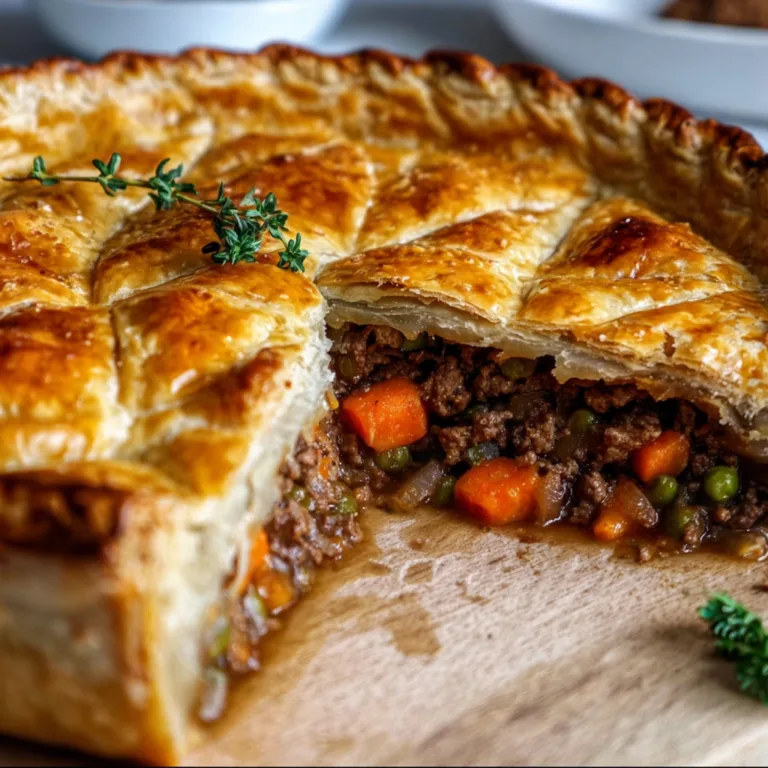 Hearty Beef & Veggie Meat Pie with Flaky Crust | Classic Comfort Food Recipe