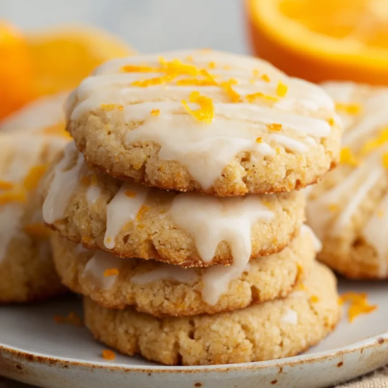 Delicious Iced Almond Flour Orange Cookies | Gluten-Free Citrus Treats