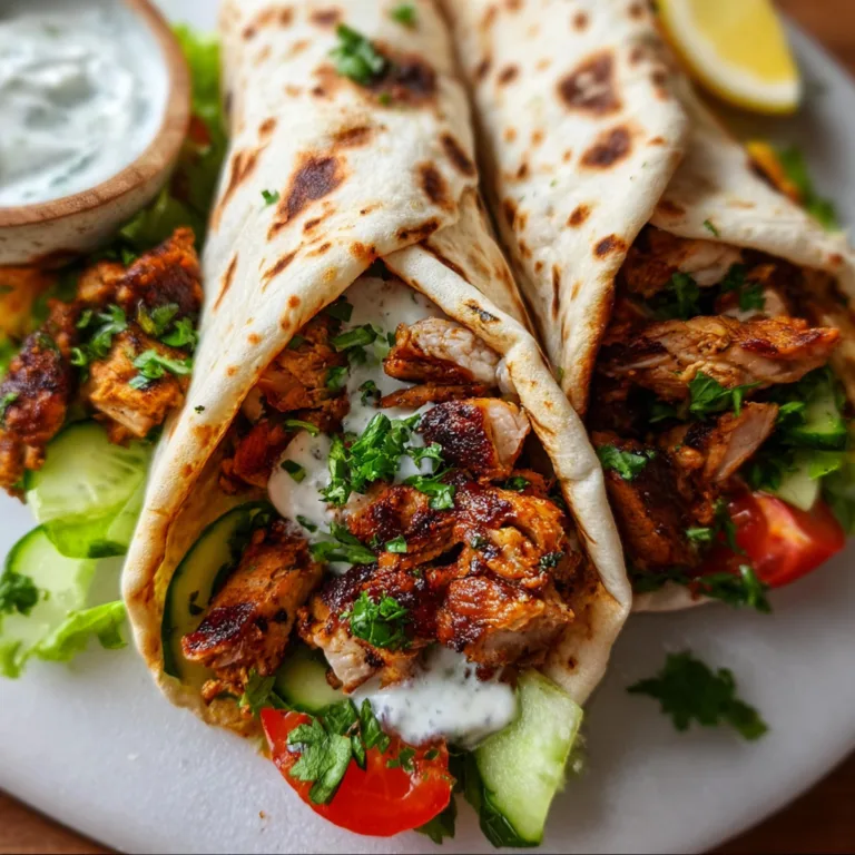 Juicy Chicken Shawarma Wraps | Flavorful & Easy Mediterranean Recipe