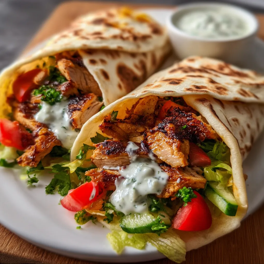 Juicy Chicken Shawarma Wraps | Flavorful &amp; Easy Mediterranean Recipe