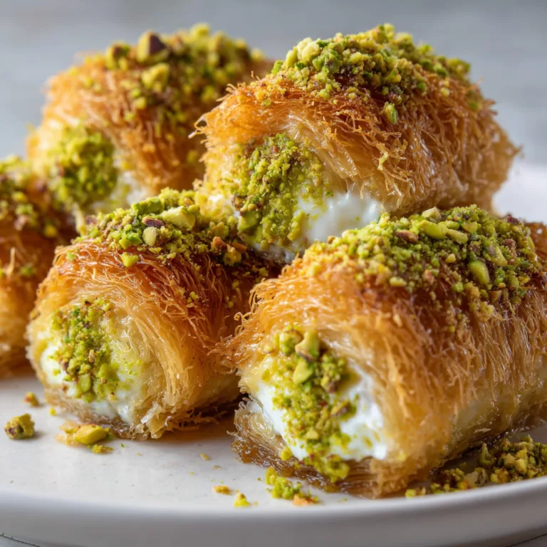 Delicious Kataifi Rolls with Pistachio | Authentic Middle Eastern Dessert Recipe