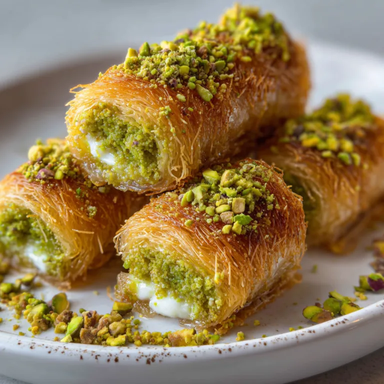Delicious Kataifi Rolls with Pistachio | Authentic Middle Eastern Dessert Recipe