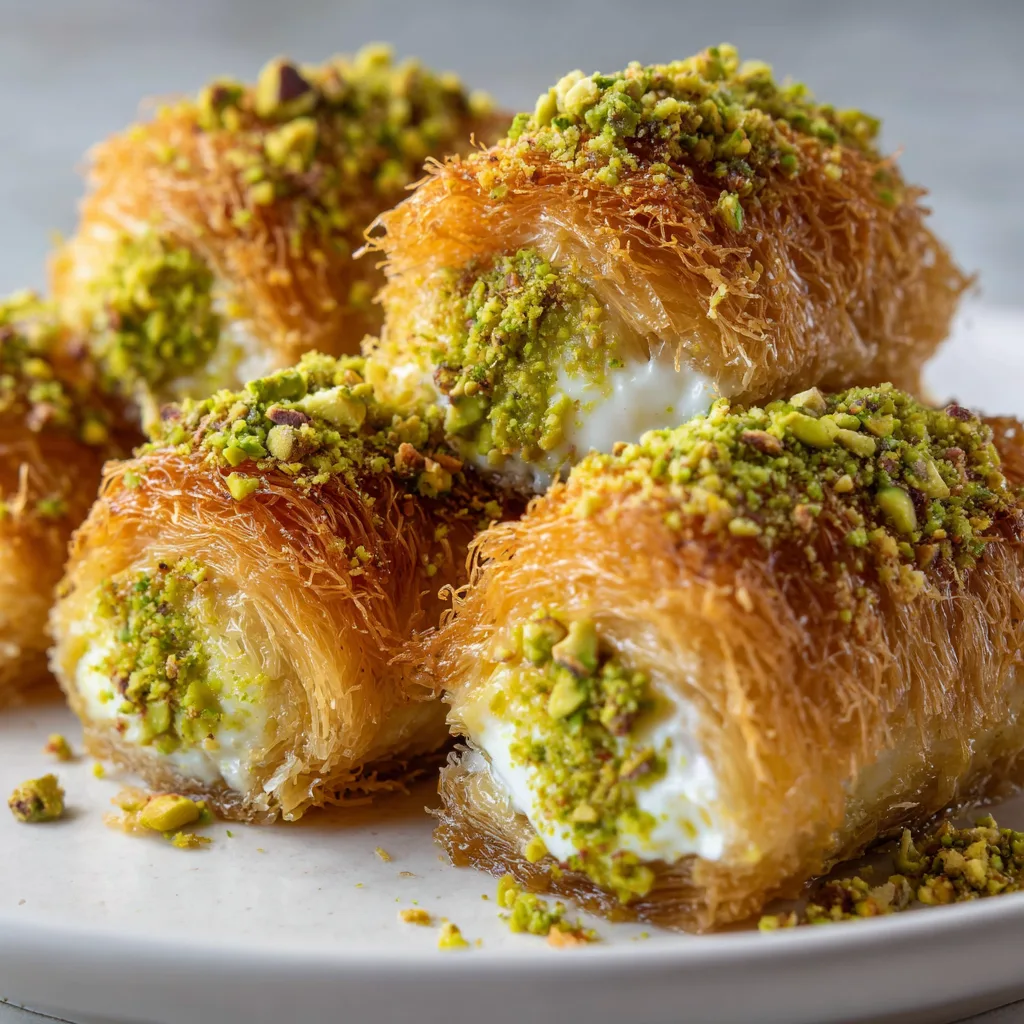 Delicious Kataifi Rolls with Pistachio | Authentic Middle Eastern Dessert Recipe