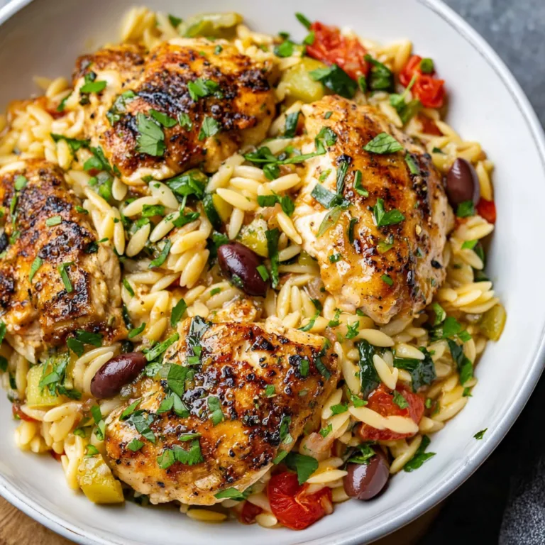 Mediterranean Chicken Orzo Recipe | Easy & Healthy Dinner Idea