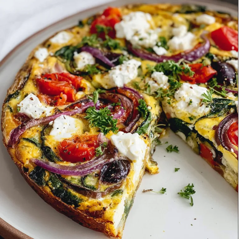 Mediterranean Frittata Veggie Breakfast Recipe | Healthy & Delicious Meal