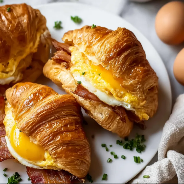 Delicious Mustard Croissant Breakfast Sandwiches | Easy Morning Recipe