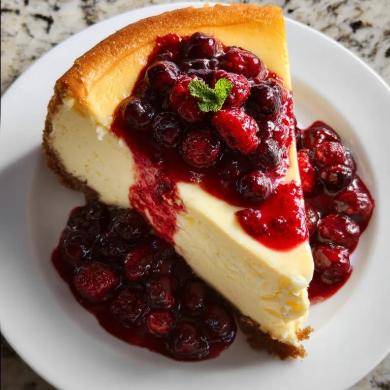 Delicious New York Cheesecake with Berry Twist | Creamy & Fruity Dessert Recipe