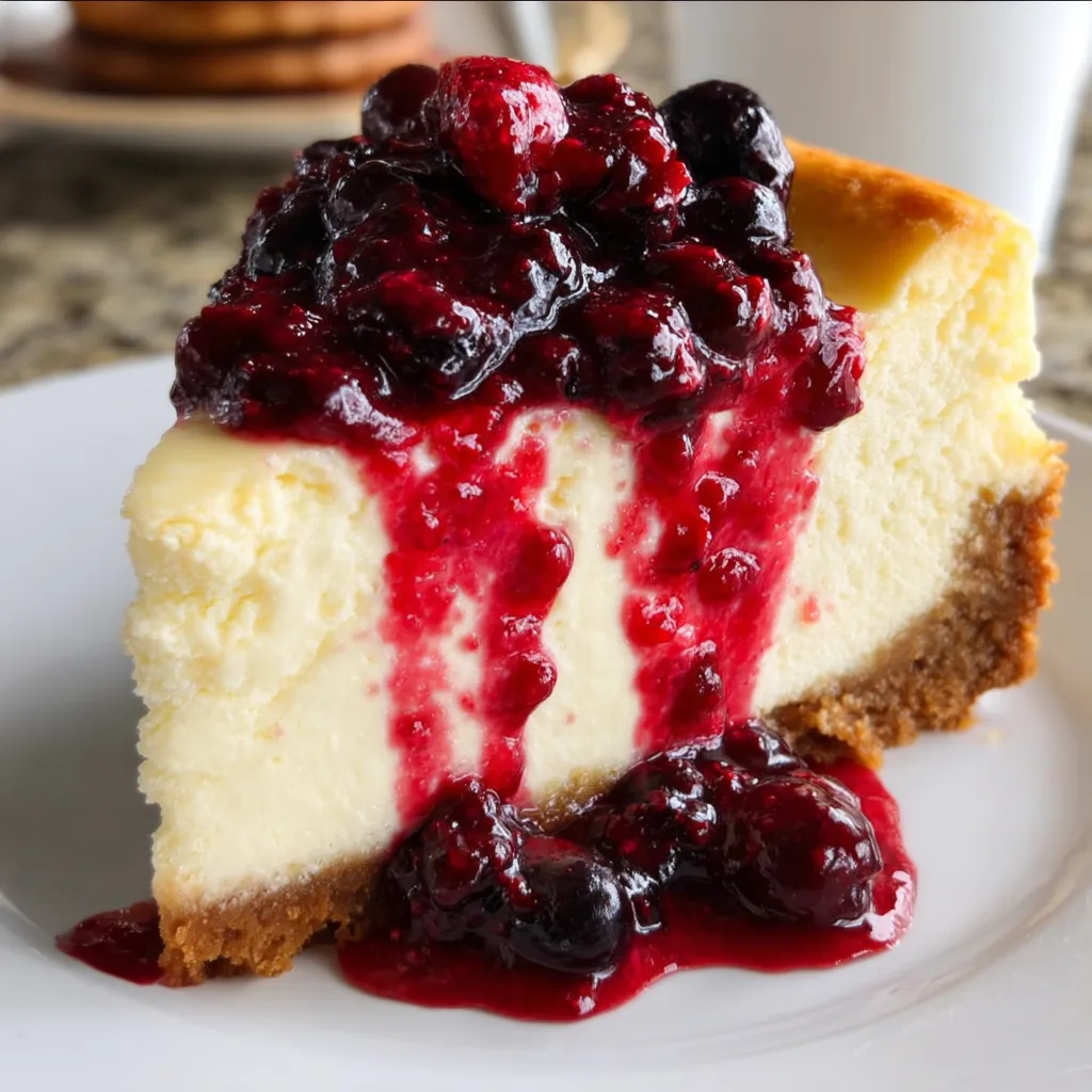 Delicious New York Cheesecake with Berry Twist | Creamy &amp; Fruity Dessert Recipe