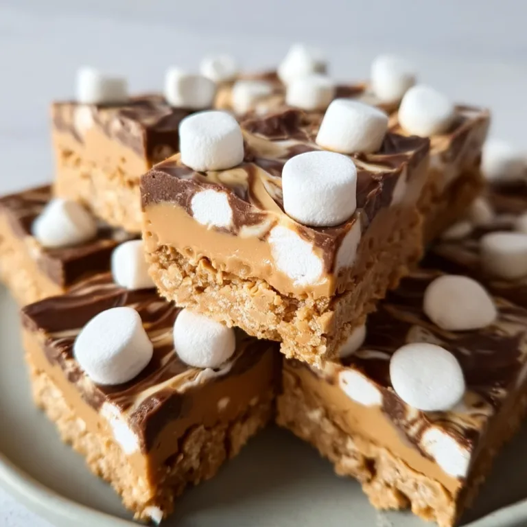 No-Bake Peanut Butter Marshmallow Squares Recipe – Easy & Delicious Dessert