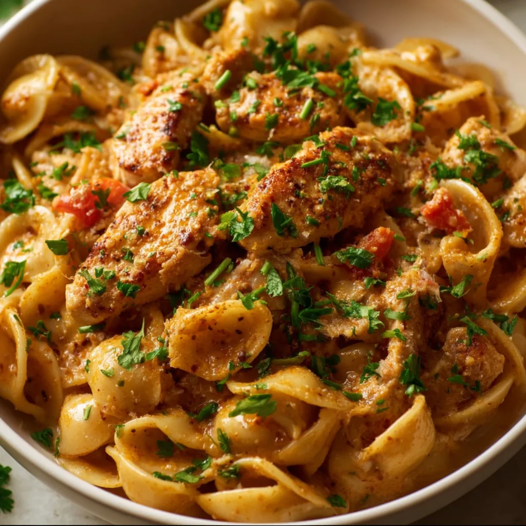 One Pot Cajun Chicken Shellbows Pasta