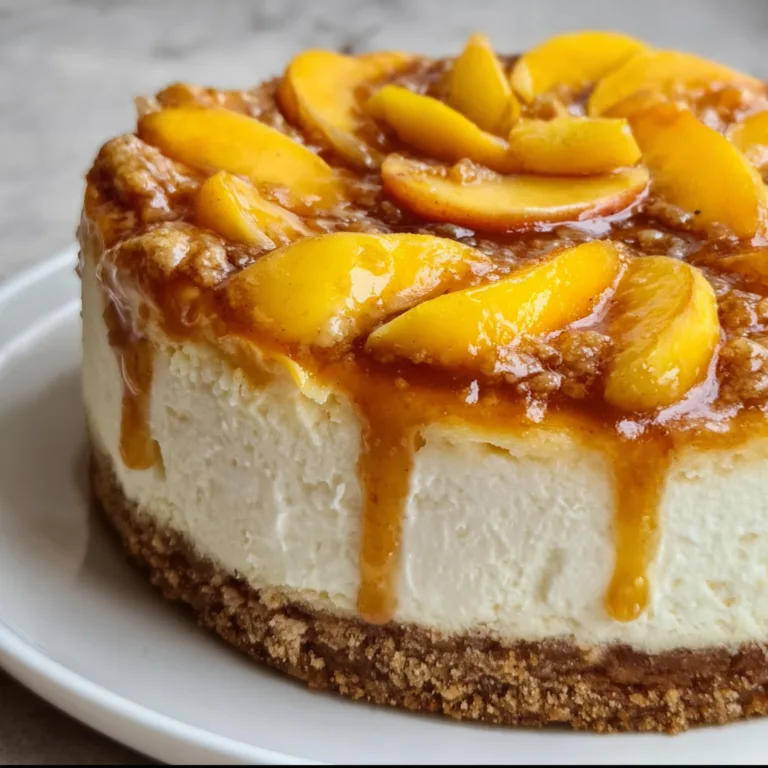 Delicious Peach Cobbler Cheesecake Recipe - Perfectly Sweet & Creamy Dessert