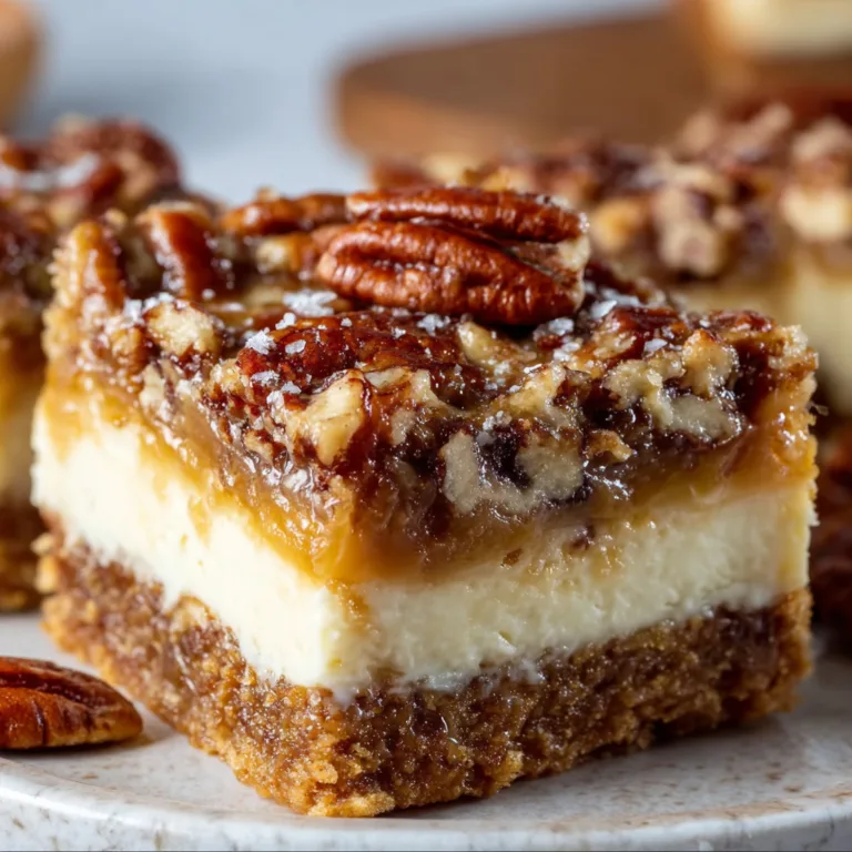 Delicious Pecan Pie Cheesecake Bars Recipe | Easy &amp; Creamy Dessert Treat