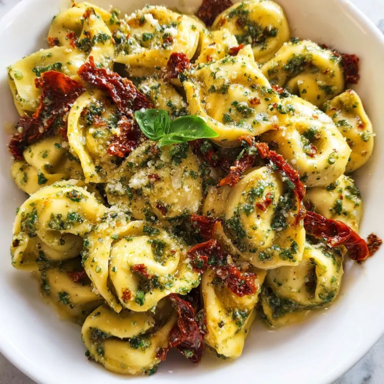 Delicious Pesto Tortellini with Sundried Tomatoes Recipe | Easy & Flavorful Pasta