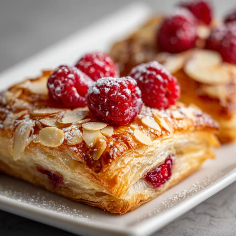 Delicious Raspberry Almond Puff Pastry Recipe | Easy &amp; Flaky Dessert