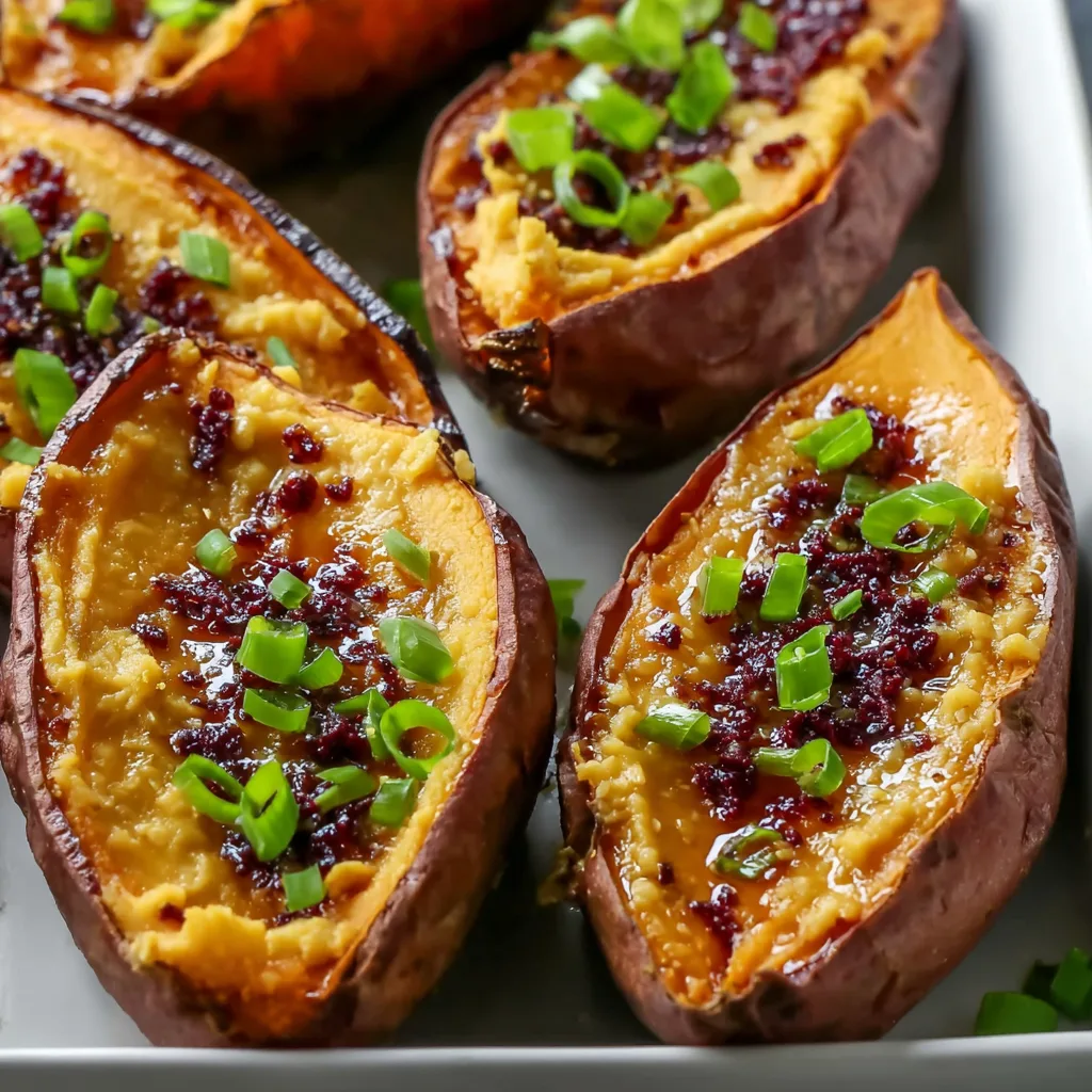 Roasted Japanese Sweet Potatoes with Miso Glaze | Savory &amp; Sweet Recipe