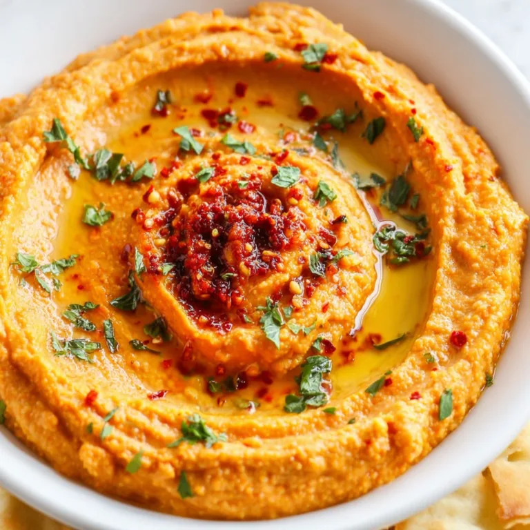 Delicious Roasted Red Pepper Hummus Recipe – Creamy & Flavorful Dip