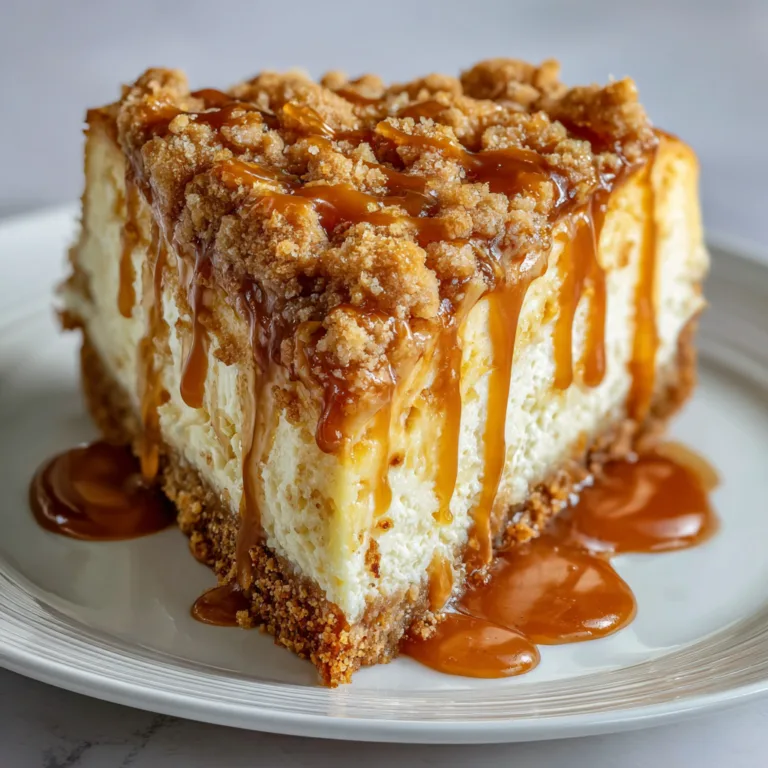 Salted Caramel Apple Pie Cheesecake with Crumble – Decadent Dessert Recipe