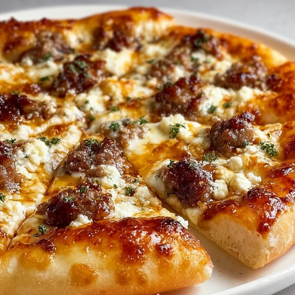 Sausage Ricotta Honey Hot Pizza | Sweet &amp; Spicy Gourmet Recipe