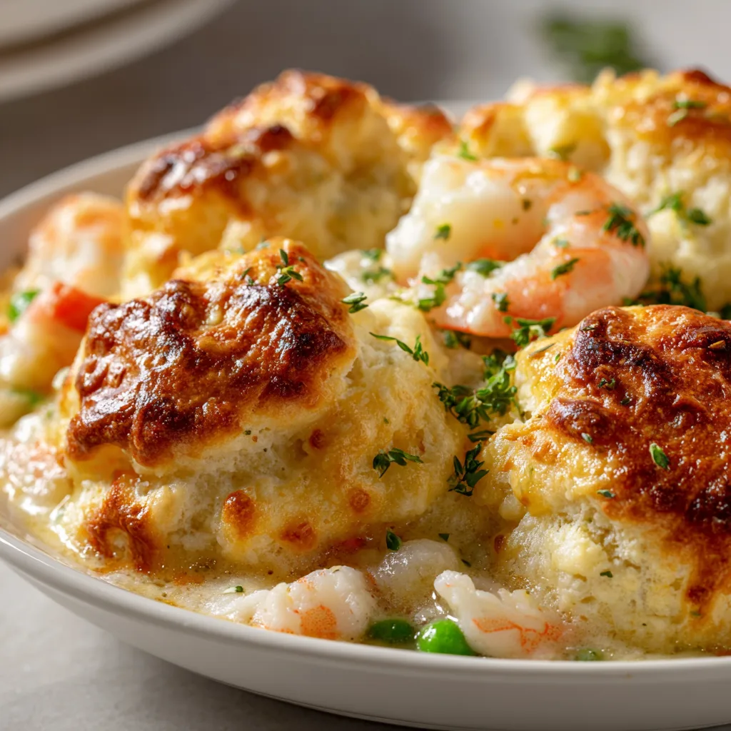 Delicious Shrimp Lobster Biscuit Pot Pie Recipe – Easy Seafood Comfort Food