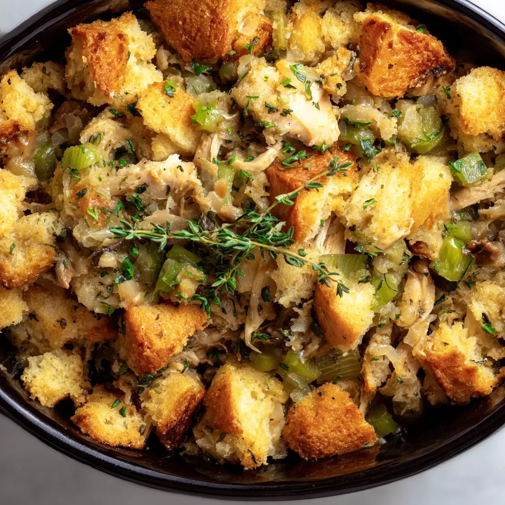 Slow Cooker Chicken Stuffing