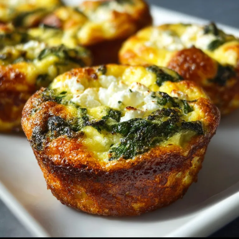 Delicious Spinach Feta Egg Muffins Recipe | Healthy Breakfast Idea