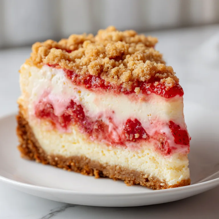 Delicious Strawberry Crunch Cheesecake Recipe | Creamy & Crispy Dessert
