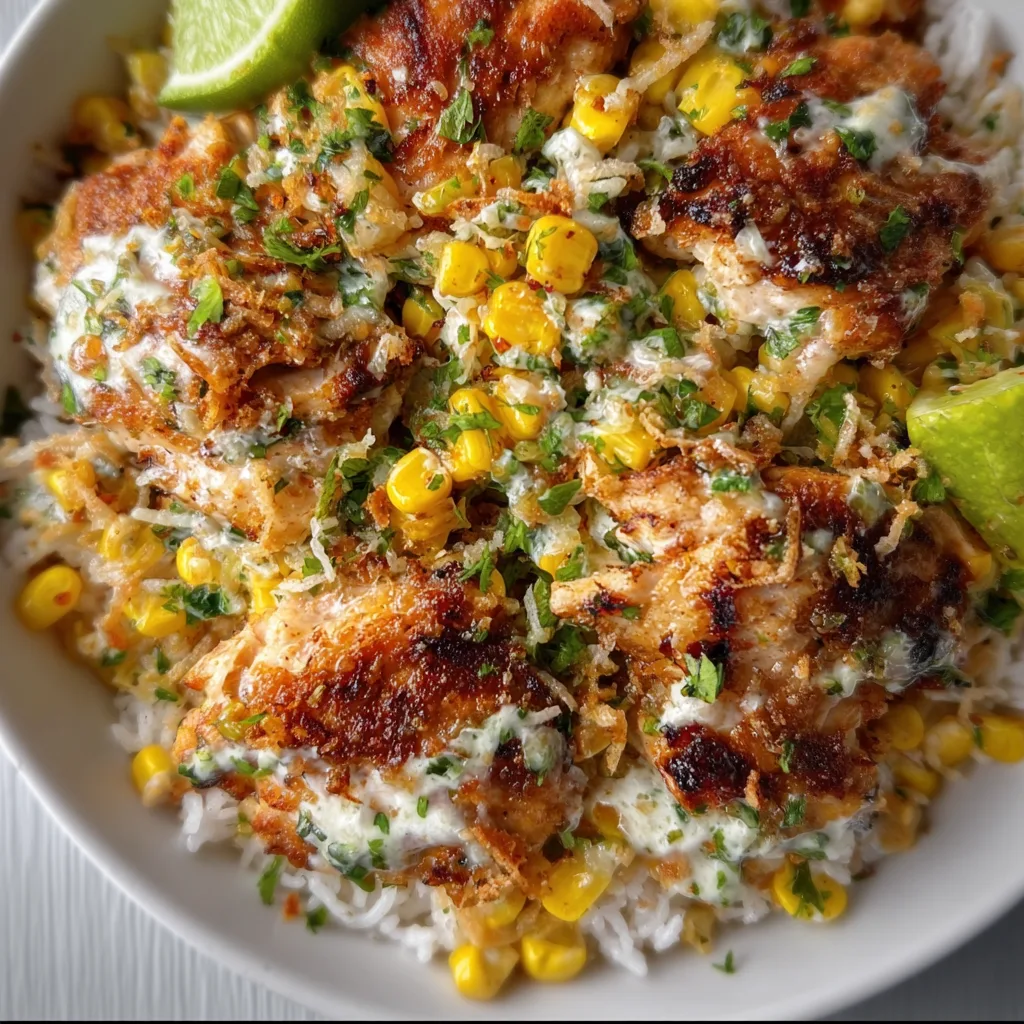 Street Corn Chicken Rice Bowl
