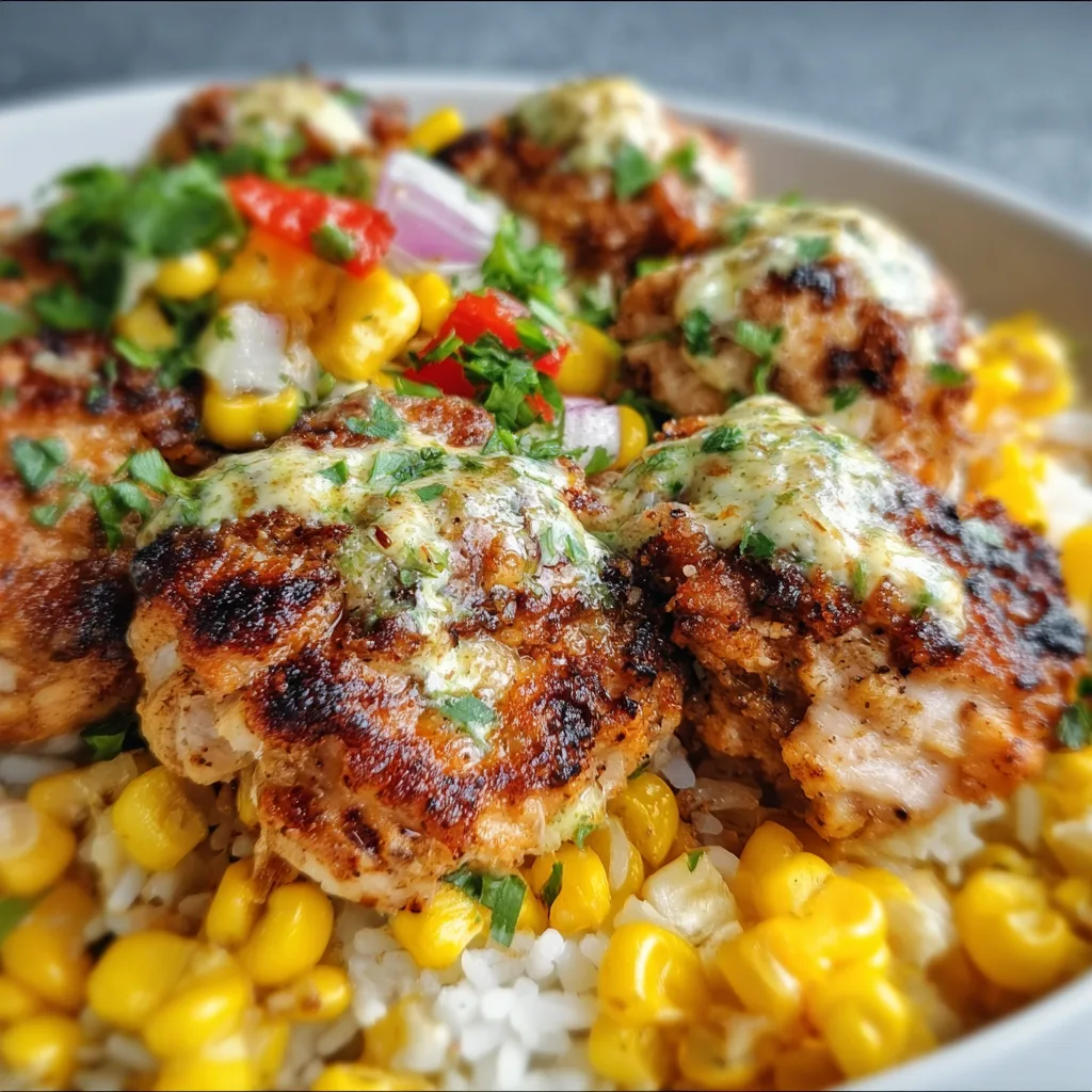 Street Corn Chicken Rice Bowl | Delicious Mexican-Inspired Chicken &amp; Rice Bowl Recipe