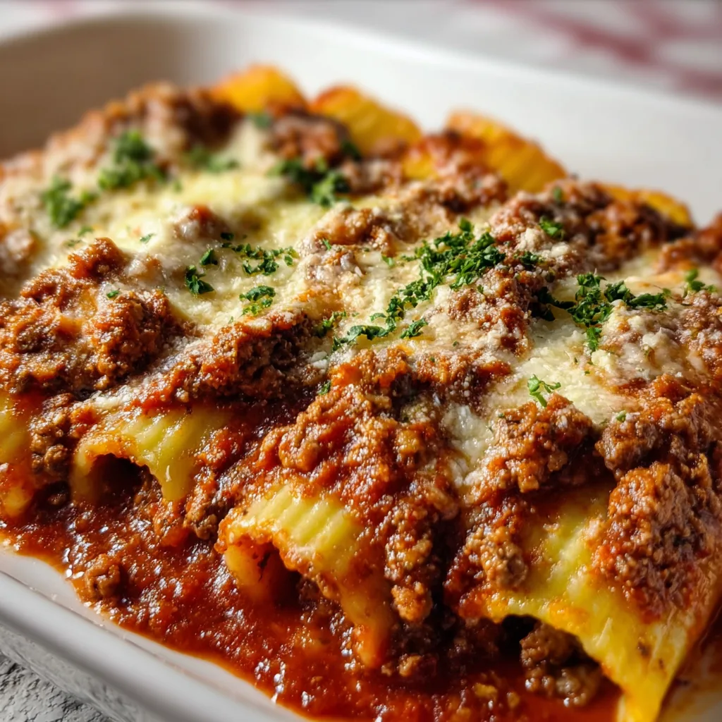 Stuffed Manicotti with Rich Meat Sauce | Classic Italian Pasta Recipe