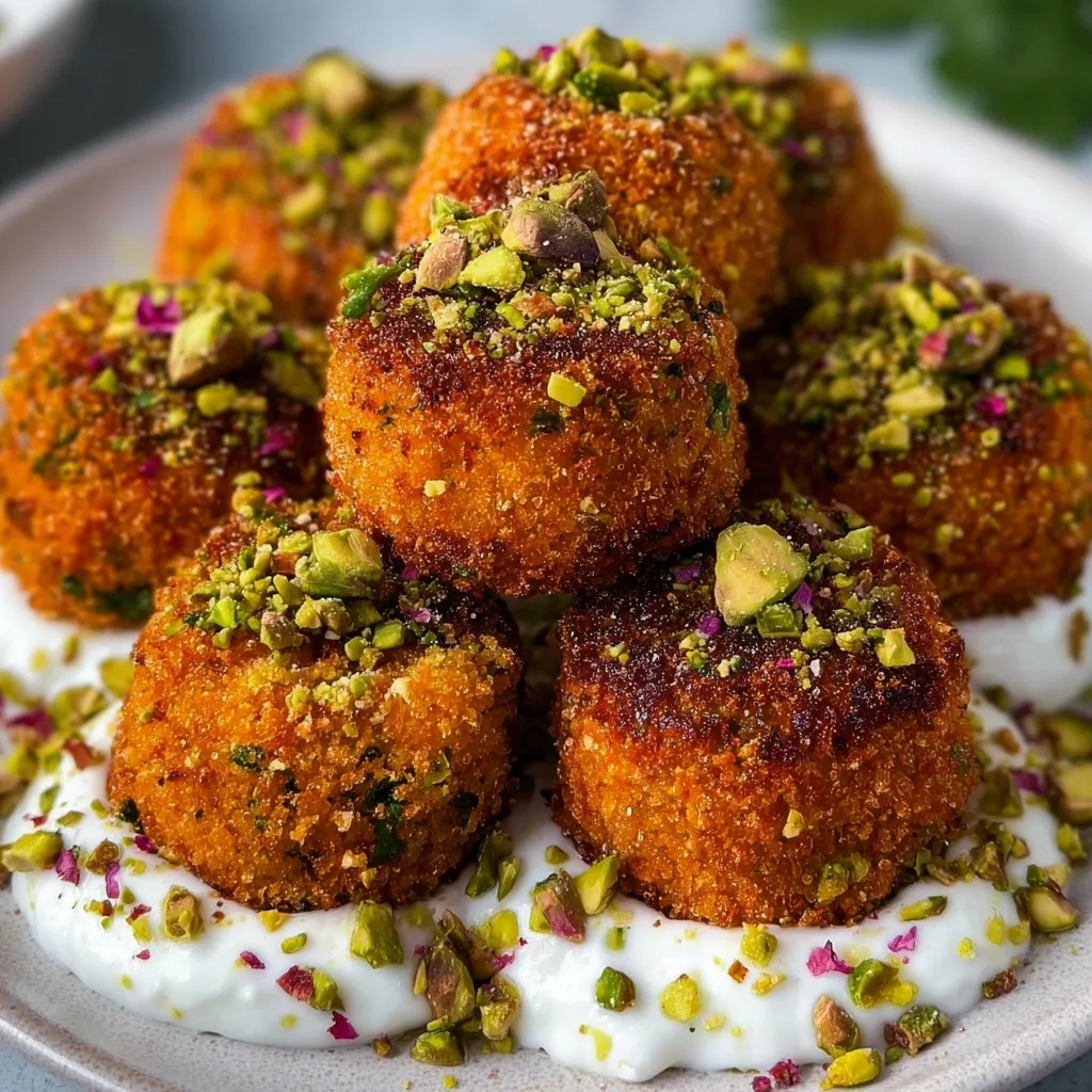 Sweet Potato Croquettes with Burrata Dip &amp; Pistachio | Easy Gourmet Appetizer Recipe