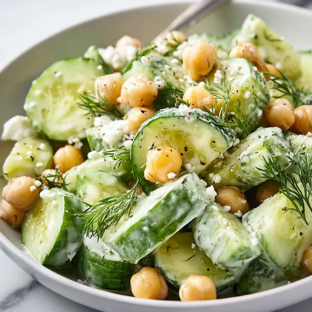 Tasty Cucumber Chickpea Dill Salad Recipe | Fresh &amp; Healthy Summer Salad