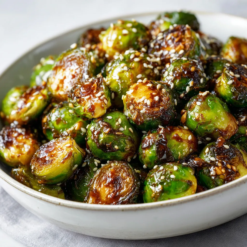 Delicious Teriyaki Glazed Brussels Sprouts Recipe – Sweet &amp; Savory Side Dish