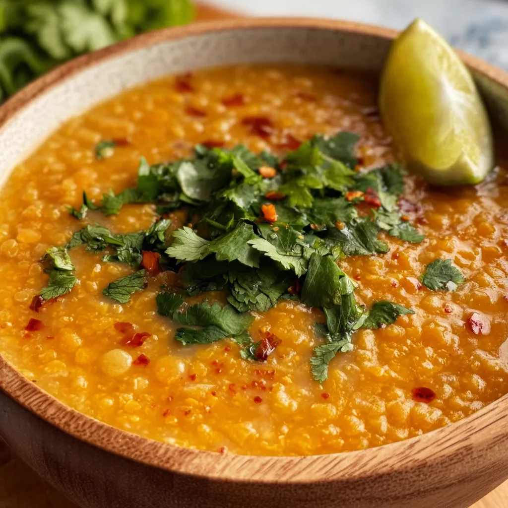 Authentic Thai Coconut Red Lentil Soup Recipe | Healthy &amp; Easy Meal